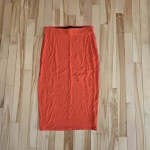 Vibrant Orangish Red Skirt Old Navy Small Pencil